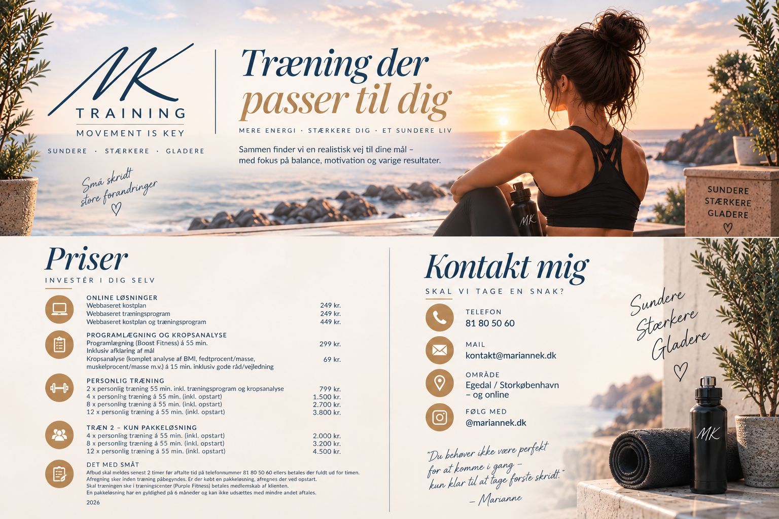 MK Training - Personlig træner og kostvejleder - priser og kontakt